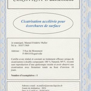Cicatrisation accélérée MVT